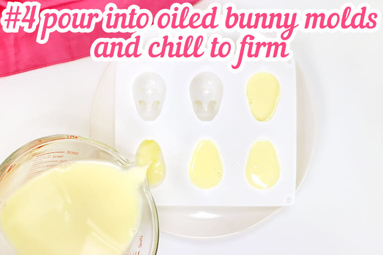 Pour jello into oiled bunny mold.